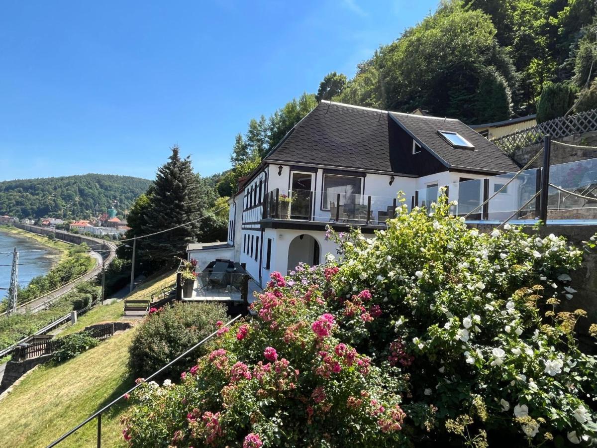 Saechsische-Schweiz-Ferienhaus-Wohnung-2-Mit-Hervorragendem-Panoramablick-Ueber-Das-Elbtal Königstein an der Elbe Zewnętrze zdjęcie